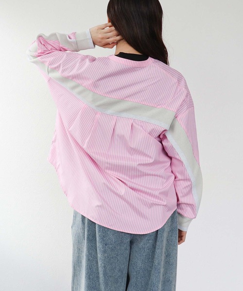 Cepica(セピカ)の「Backヨークテープシャツブラウス(シャツ/ブラウス・レディース・ピンク/アイボリー/サックスブルー・FREE)」の3枚目の写真