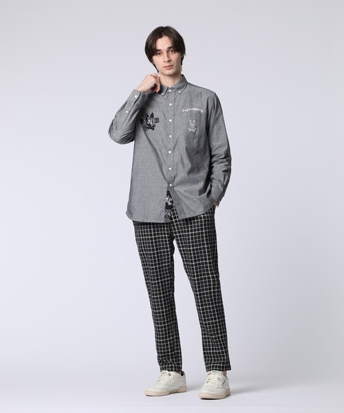 Psycho Bunny（サイコバニー）の「ポケットバニー チェックパンツ（スラックス・メンズ・ダークグレー・X-LARGE/LARGE/MEDIUM）」の4枚目の写真