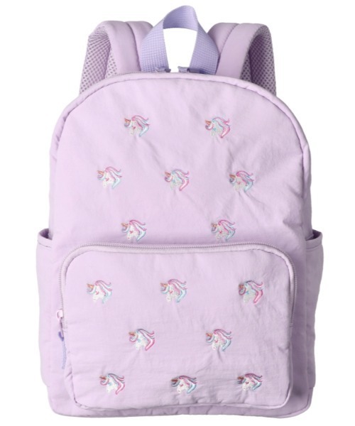 Kids Foret(キッズフォーレ)の「ユニコーン・リボン・働く車・恐竜刺繍リュック(バックパック/リュック・キッズ・ブルー/ネイビー/ラベンダー/ピンク・L/M)」の16枚目の写真