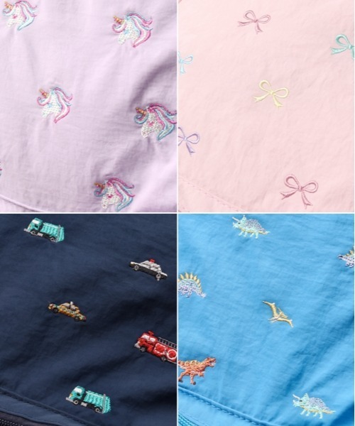 Kids Foret(キッズフォーレ)の「ユニコーン・リボン・働く車・恐竜刺繍リュック(バックパック/リュック・キッズ・ブルー/ネイビー/ラベンダー/ピンク・L/M)」の6枚目の写真