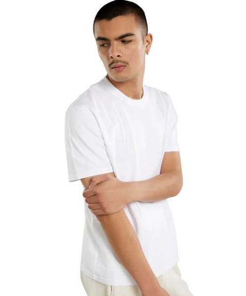 LES TIEN(レスティエン)の「LES TIEN BINDED NECK TEE (HV-2082)(Tシャツ/カットソー・メンズ・ブラック/ブラック系その他2/ホワイト・LARGE/MEDIUM/SMALL)」の5枚目の写真