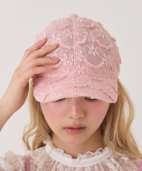 kaorinomori（カオリノモリ）の「kaorinomori  フィオキャップ / カオリノモリ（キャップ・レディース・ブラック/ホワイト/ピンク・FREE）」の3枚目の写真