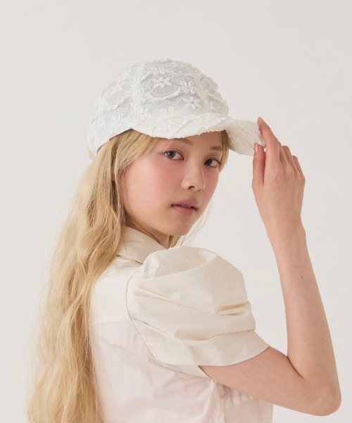 kaorinomori（カオリノモリ）の「kaorinomori  フィオキャップ / カオリノモリ（キャップ・レディース・ブラック/ホワイト/ピンク・FREE）」の4枚目の写真