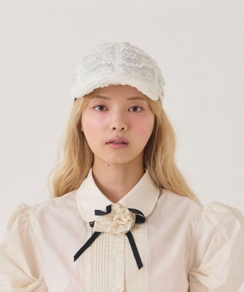 kaorinomori（カオリノモリ）の「kaorinomori  フィオキャップ / カオリノモリ（キャップ・レディース・ブラック/ホワイト/ピンク・FREE）」の5枚目の写真