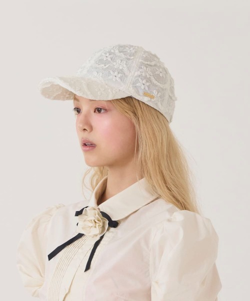 kaorinomori（カオリノモリ）の「kaorinomori  フィオキャップ / カオリノモリ（キャップ・レディース・ブラック/ホワイト/ピンク・FREE）」の6枚目の写真