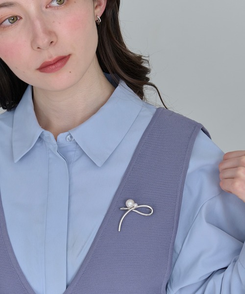 Phoebe（フィービィー）の「2wayクロスメタルパールブローチネックレス　セレモニー/入卒/式典（ネックレス・レディース・イエローゴールド/シルバー・FREE）」の20枚目の写真