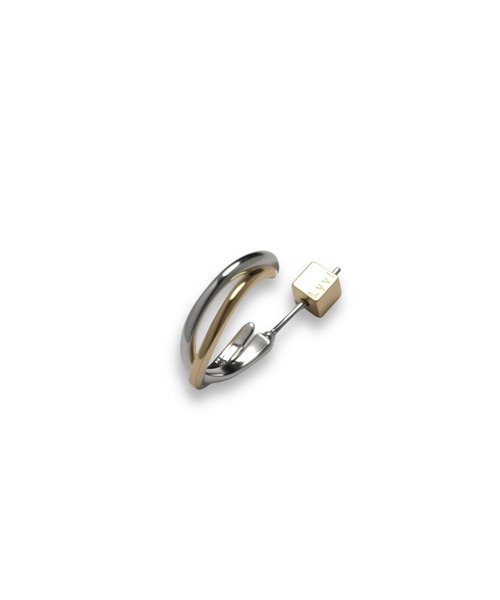 Lyvi(ライビィ)の「バイカラー / Crossed Layer Hoop Pierce-Contrast Edition / 金属アレルギー対応(ピアス(両耳用)・レディース・ゴールド系その他・FREE)」の10枚目の写真
