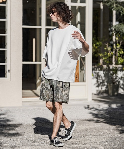 CAMBIO(カンビオ)の「mt10237- 異素材ミックスカットソー(CMB-R0207)(Tシャツ/カットソー・メンズ・ホワイト/ブラック/チャコール・S/M/L)」の6枚目の写真