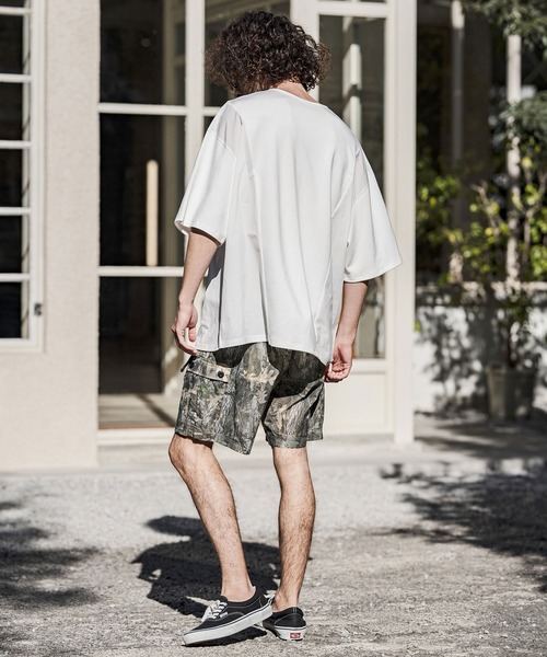 CAMBIO(カンビオ)の「mt10237- 異素材ミックスカットソー(CMB-R0207)(Tシャツ/カットソー・メンズ・ホワイト/ブラック/チャコール・S/M/L)」の8枚目の写真
