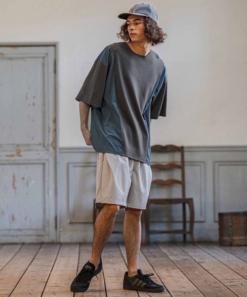 CAMBIO(カンビオ)の「mt10237- 異素材ミックスカットソー(CMB-R0207)(Tシャツ/カットソー・メンズ・ホワイト/ブラック/チャコール・S/M/L)」の15枚目の写真