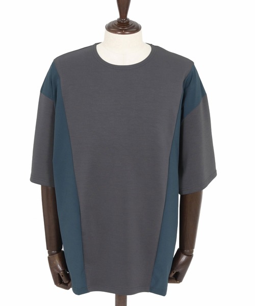 CAMBIO(カンビオ)の「mt10237- 異素材ミックスカットソー(CMB-R0207)(Tシャツ/カットソー・メンズ・ホワイト/ブラック/チャコール・S/M/L)」の18枚目の写真
