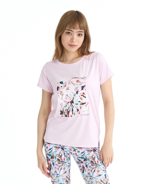 ROXY（ロキシー）の「ROXY ウィメンズ FITNESS GLOW YOUR WAY S/S TE Tシャツ 【2026年春夏モデル】/ロキシーUVカット速乾半袖Tシャツ（Tシャツ/カットソー・レディース・ブラック/ピンク/ミント/ホワイト・SMALL/MEDIUM/LARGE）」の4枚目の写真