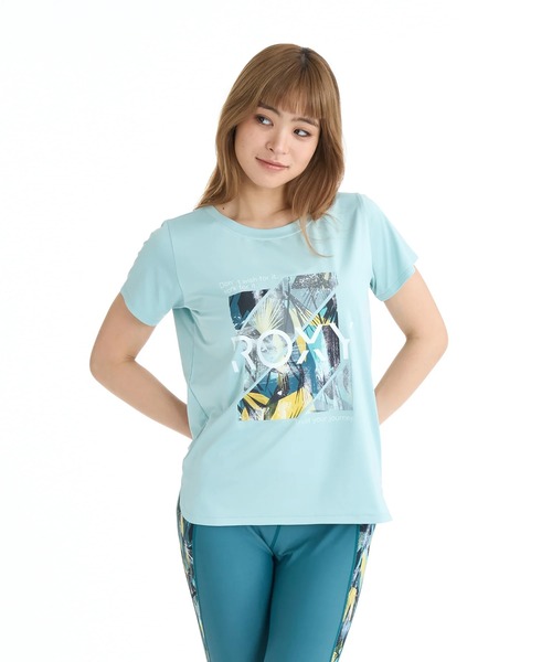 ROXY（ロキシー）の「ROXY ウィメンズ FITNESS GLOW YOUR WAY S/S TE Tシャツ 【2026年春夏モデル】/ロキシーUVカット速乾半袖Tシャツ（Tシャツ/カットソー・レディース・ブラック/ピンク/ミント/ホワイト・SMALL/MEDIUM/LARGE）」の15枚目の写真