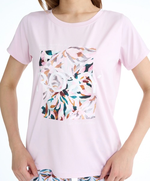 ROXY（ロキシー）の「ROXY ウィメンズ FITNESS GLOW YOUR WAY S/S TE Tシャツ 【2026年春夏モデル】/ロキシーUVカット速乾半袖Tシャツ（Tシャツ/カットソー・レディース・ブラック/ピンク/ミント/ホワイト・SMALL/MEDIUM/LARGE）」の11枚目の写真