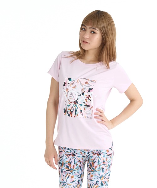 ROXY（ロキシー）の「ROXY ウィメンズ FITNESS GLOW YOUR WAY S/S TE Tシャツ 【2026年春夏モデル】/ロキシーUVカット速乾半袖Tシャツ（Tシャツ/カットソー・レディース・ブラック/ピンク/ミント/ホワイト・SMALL/MEDIUM/LARGE）」の9枚目の写真