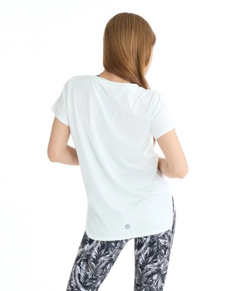 ROXY（ロキシー）の「ROXY ウィメンズ FITNESS GLOW YOUR WAY S/S TE Tシャツ 【2026年春夏モデル】/ロキシーUVカット速乾半袖Tシャツ（Tシャツ/カットソー・レディース・ブラック/ピンク/ミント/ホワイト・SMALL/MEDIUM/LARGE）」の7枚目の写真