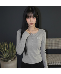 muahmuah（ムーアムーア）の「ヘンリーネックストライプステッチTシャツ[4色]（Tシャツ/カットソー）」