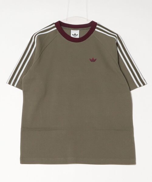 adidas（アディダス）の「adidas/アディダス ブリットコア リンガー 半袖Tシャツ /BRITCORE SHORT-SLEEVE RINGER T-SHIRT（Tシャツ/カットソー・メンズ・サックスブルー/オリーブ/オフホワイト・MEDIUM/LARGE/X-LARGE/SMALL）」の2枚目の写真