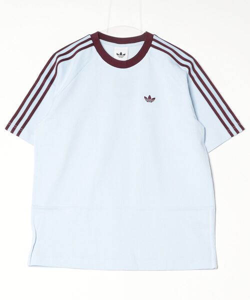 adidas（アディダス）の「adidas/アディダス ブリットコア リンガー 半袖Tシャツ /BRITCORE SHORT-SLEEVE RINGER T-SHIRT（Tシャツ/カットソー・メンズ・サックスブルー/オリーブ/オフホワイト・MEDIUM/LARGE/X-LARGE/SMALL）」の3枚目の写真