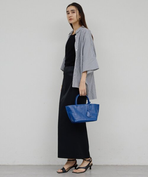 GALLARDAGALANTE（ガリャルダガランテ）の「ハーフスリーブシャツ（シャツ/ブラウス・レディース・グレイッシュベージュ/サックスブルー/ホワイト/ネイビー・FREE）」の18枚目の写真