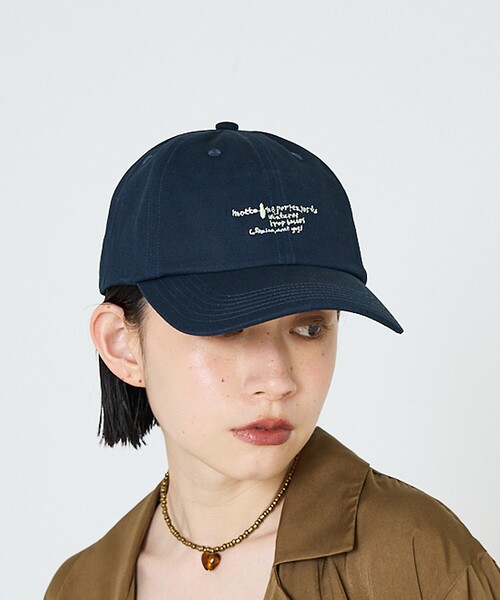 LY（エルワイ）の「【LY】Letter cap　レトロ 刺繍 ロゴ キャップ（キャップ・レディース・ライトグレー/ダークネイビー/イエロー・フリー）」の3枚目の写真