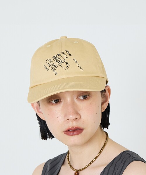 LY（エルワイ）の「【LY】Letter cap　レトロ 刺繍 ロゴ キャップ（キャップ・レディース・ライトグレー/ダークネイビー/イエロー・フリー）」の10枚目の写真