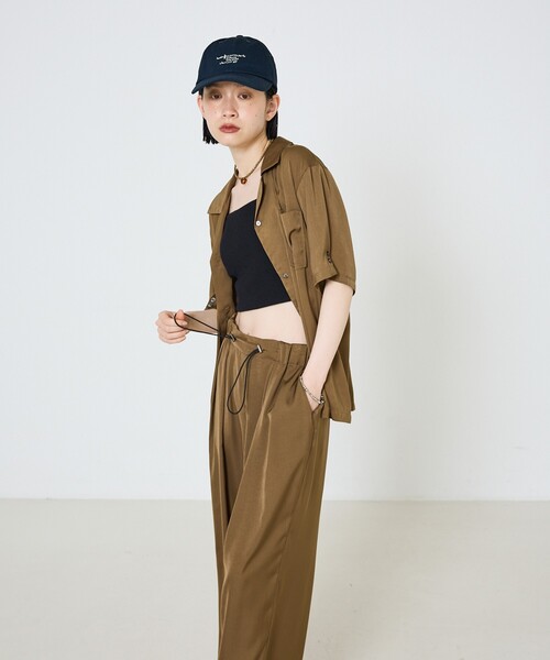 LY（エルワイ）の「【LY】Letter cap　レトロ 刺繍 ロゴ キャップ（キャップ・レディース・ライトグレー/ダークネイビー/イエロー・フリー）」の15枚目の写真