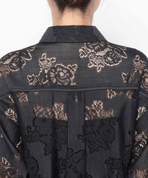 mysty woman(ミスティウーマン)の「レースキャミワンピシャツSET 659251(ワンピース・レディース・ブラック/オフホワイト・FREE)」の14枚目の写真