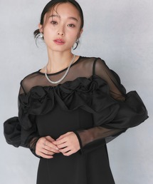 RUIRUE BOUTIQUE（ルイルエブティック）の「オケージョン 結婚式ドレス ｜ ボリュームラッフル フレアワンピース ドレス ｜ パーティードレス・オケージョンドレス・お呼ばれドレス・セレモニードレス・ワンピース（ドレス・レディース）」