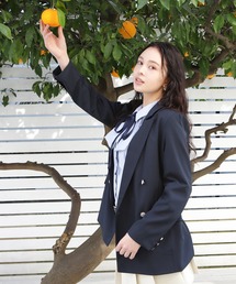 ASTORIA ODIER（アストリアオディール）の「クリアボタン ダブルジャケット（テーラードジャケット）」