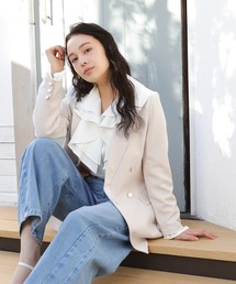 ASTORIA ODIER（アストリアオディール）の「クリアボタン ダブルジャケット（テーラードジャケット）」