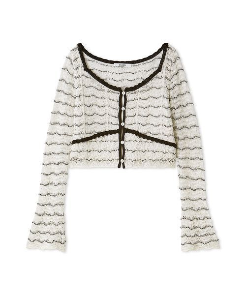 SNIDEL（スナイデル）の「クロシェニットトップス（ニット/セーター・レディース・その他/イエロー/ネイビー・F）」の10枚目の写真