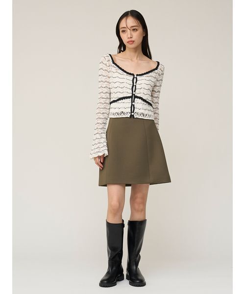 SNIDEL（スナイデル）の「クロシェニットトップス（ニット/セーター・レディース・その他/イエロー/ネイビー・F）」の9枚目の写真