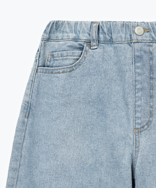 MUSINSA STANDARD KIDS（ムシンサスタンダードキッズ）の「エクストラワイドデニムパンツ [ライトインディゴ]（デニムパンツ・レディース・その他・110/120/130/140/150/160）」の5枚目の写真