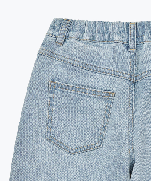 MUSINSA STANDARD KIDS（ムシンサスタンダードキッズ）の「エクストラワイドデニムパンツ [ライトインディゴ]（デニムパンツ・レディース・その他・110/120/130/140/150/160）」の6枚目の写真