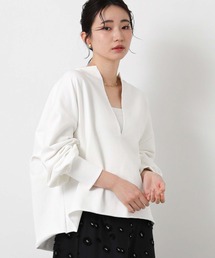 LU裏毛キーネックカットソー