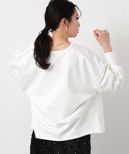 Gready Brilliant(グレディブリリアン)の「LU裏毛キーネックカットソー(Tシャツ/カットソー・レディース・グレイッシュベージュ/チャコールグレー/オフホワイト・38)」の10枚目の写真