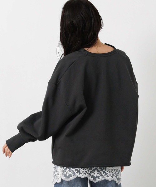 Gready Brilliant(グレディブリリアン)の「LU裏毛キーネックカットソー(Tシャツ/カットソー・レディース・グレイッシュベージュ/チャコールグレー/オフホワイト・38)」の18枚目の写真