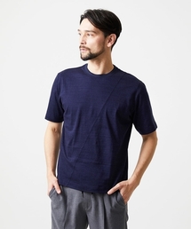 切り替えクルーネック半袖カットソー