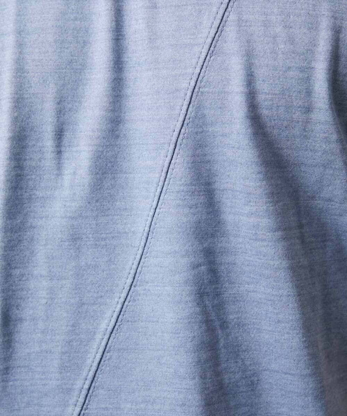 MICHEL KLEIN HOMME   （ミッシェルクランオム）の「切り替えクルーネック半袖カットソー（Tシャツ/カットソー・メンズ・ライトブルー/ネイビー・MEDIUM/LARGE/X-LARGE）」の10枚目の写真