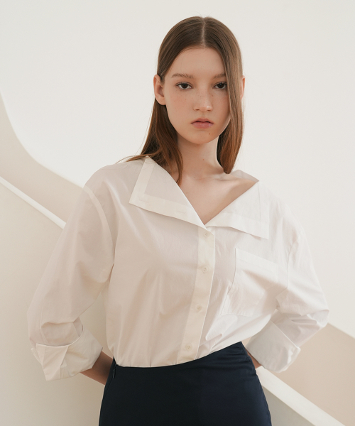 PAUL&ALICE(ポール&アリス)の「オープンカラーシャツ / ブルー(シャツ/ブラウス・レディース・ブルー・FREE)」の4枚目の写真