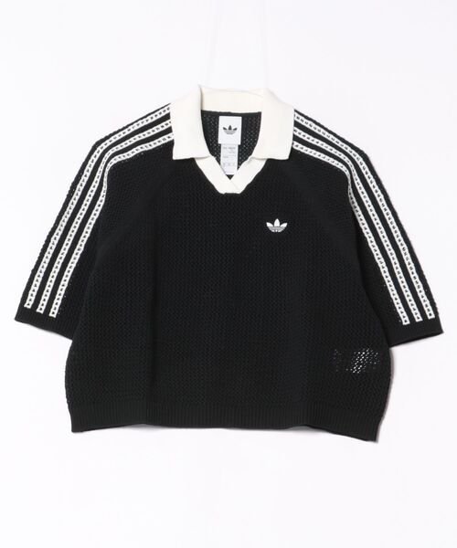 adidas アディダス W KNIT CROCHET SS POLO ショートスリーブ KC6491