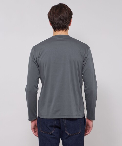 MACKINTOSH LONDON（マッキントッシュ ロンドン）の「【WEB・一部店舗限定】スーピマシルケットスムースロングスリーブTシャツ（Tシャツ/カットソー・メンズ・チャコールグレー/ホワイト/ブルー系その他2/ブラック・L/XL/M）」の13枚目の写真