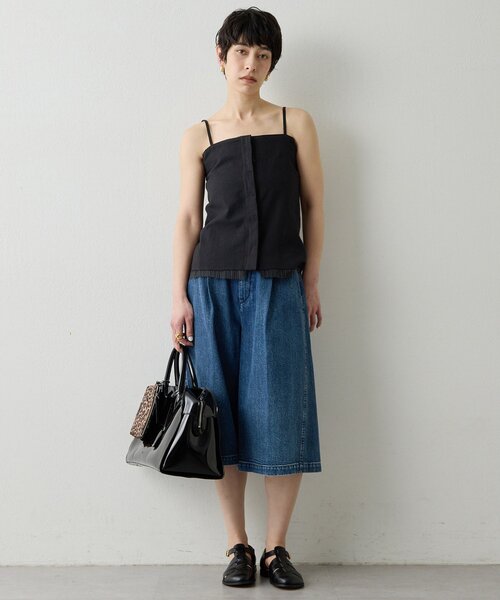 THE PAUSE（ザ ポーズ）の「【THE PAUSE】タックハーフパンツ（その他パンツ・レディース・ベージュ/ブルー・FREE）」の9枚目の写真