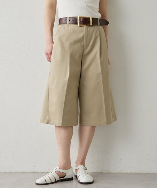 THE PAUSE（ザ ポーズ）の「【THE PAUSE】タックハーフパンツ（その他パンツ・レディース・ベージュ/ブルー・FREE）」の2枚目の写真