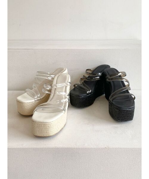 RESEXXY（リゼクシー）の「クリアウェッジサンダル（その他シューズ・レディース・ブラック/アイボリー・LARGE/MEDIUM/SMALL）」の16枚目の写真