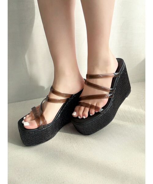 RESEXXY（リゼクシー）の「クリアウェッジサンダル（その他シューズ・レディース・ブラック/アイボリー・LARGE/MEDIUM/SMALL）」の17枚目の写真