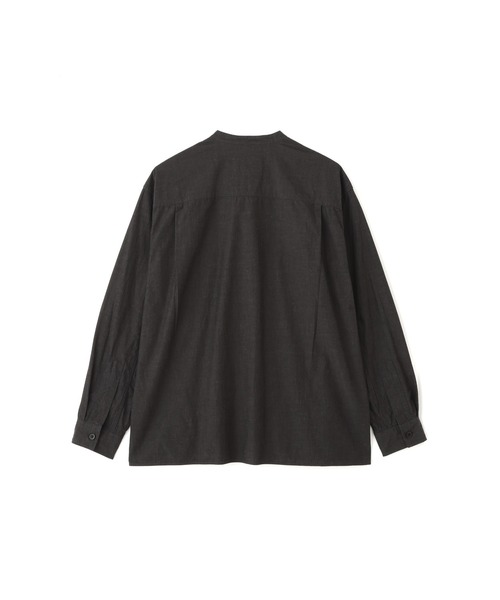 MHL.（エムエイチエル）の「WASHED DRY COTTON LINEN（シャツ/ブラウス・メンズ・チャコール/ベージュ・LARGE/MEDIUM/SMALL）」の5枚目の写真