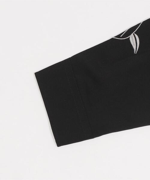 WEGO（ウィゴー）の「WEGO/【26年春夏新作】ルーズ袖刺繍シャツ（シャツ/ブラウス・メンズ・ブラック/ホワイト・MEDIUM/LARGE）」の5枚目の写真