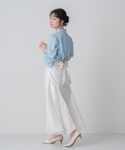 MISCH MASCH(ミッシュマッシュ)の「2026春夏新作 WEB限定 フリルカラー前リボンブラウス(シャツ/ブラウス・レディース・ホワイト/ブルー/イエロー・フリ-)」の21枚目の写真
